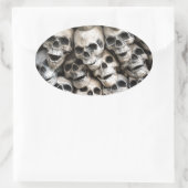 山のようなスカル 楕円形シール (バッグ)