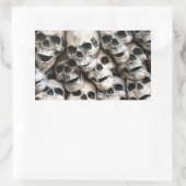 山のようなスカル 長方形シール (バッグ)