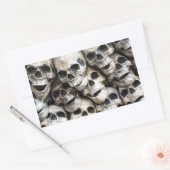 山のようなスカル 長方形シール (封筒)