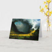 山のアルバートBierstadtの嵐 カード (黄色い花)