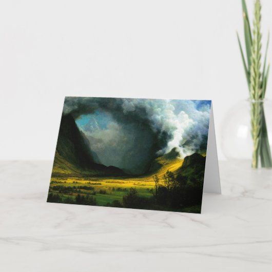 山のアルバートBierstadtの嵐 カード (正面)