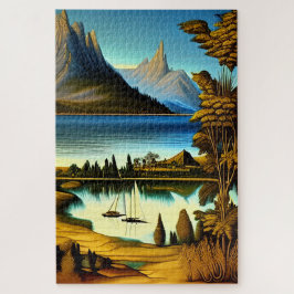 山のアートが楽しめる風景 ジグソーパズル