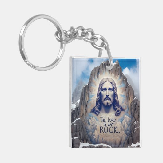 山のイエス:主は私の岩である キーホルダー (正面左)