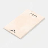 山のイラストレーションを黒に – アラーム ポストイット (アングル)