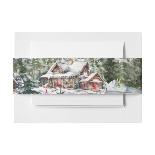 山のウィンター ロッジ ベリー バンド 招待状ベリーバンド (正面例)