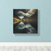 山のエコー キャンバスプリント (インサイチュ (ウッドフロア))