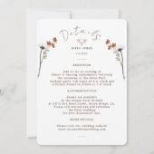 山のエレガント花を予算に収め結婚る 招待状 (裏面)