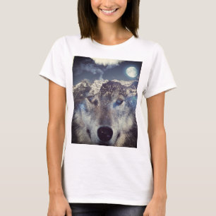 山のオオカミ Tシャツ