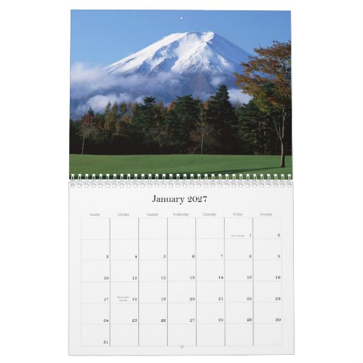 山のカレンダー2 カレンダー (1月 2027)