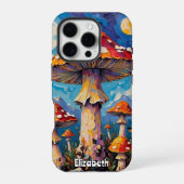 山のキノコの景観 iPhoneケース (裏面)