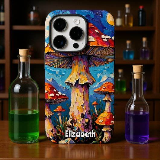 山のキノコの景観 iPhoneケース