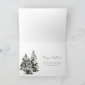 山のクリスマスキャビンシーン シーズンカード (内部)