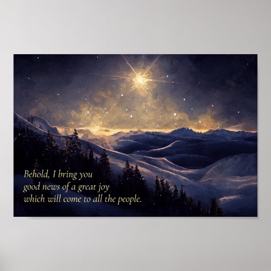 山のクリスマススター ポスター (正面)
