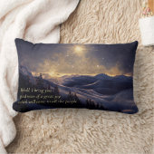 山のクリスマススター ランバークッション (ブランケット)