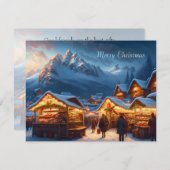 山のクリスマスマーケット - オープンハウス シーズンカード (正面/裏面)