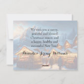 山のクリスマスマーケット – カスタム シーズンカード (裏面)