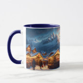 山のクリスマスマーケット – カスタム マグカップ (左)