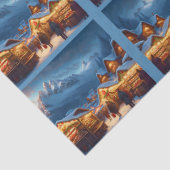 山のクリスマスマーケット – カスタム 薄葉紙 (詳細)