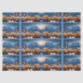 山のクリスマスマーケット – カスタム 薄葉紙 (正面)