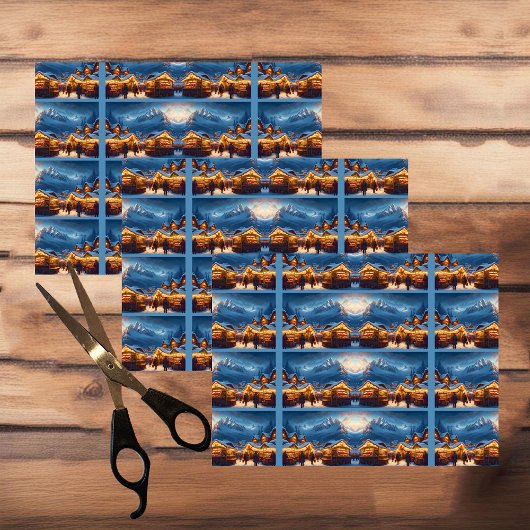 山のクリスマスマーケット – カスタム 薄葉紙