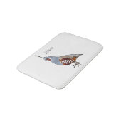 山のクワイル鳥の漫画イラスト バスマット (アングル)