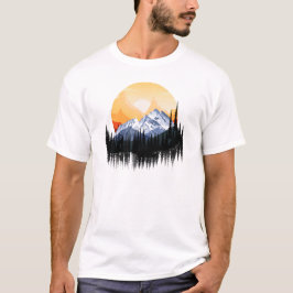 山のグラフィックの旅行 Tシャツ