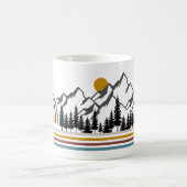 山のグラフィックギフト コーヒーマグカップ (中央)