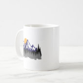 山のグラフィックハイキング コーヒーマグカップ (正面左)