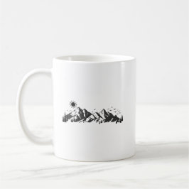 山のグラフィック コーヒーマグカップ