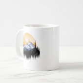 山のグラフィック コーヒーマグカップ (正面左)