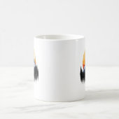 山のグラフィック コーヒーマグカップ (中央)