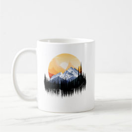 山のグラフィック コーヒーマグカップ