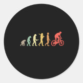 山のサイクリングの進化の山のバイクもしくは自転車に乗る人 ラウンドシール (正面)