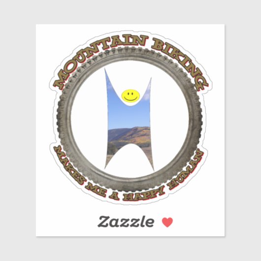 山のサイクリングは私を幸せな人間にする シール (シート)