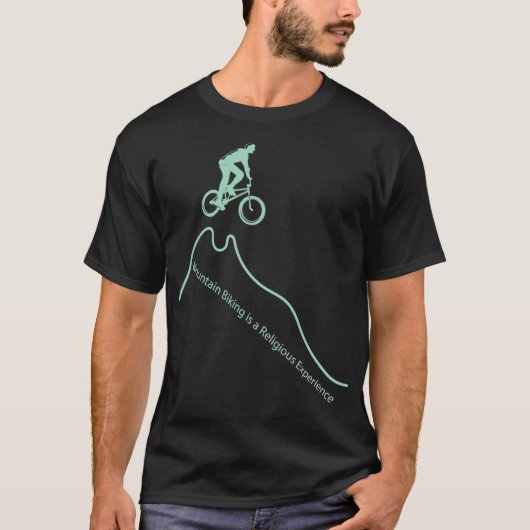 山のサイクリングギフトバイクサイクリストのスポーツ進化 Tシャツ (正面)