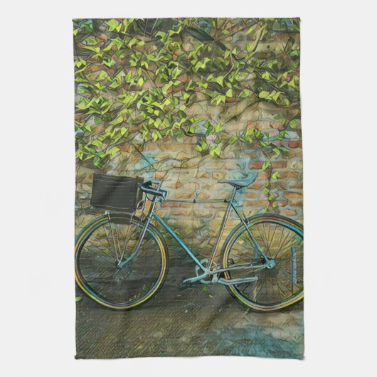 山のサイクリングギフト キッチンタオル (縦)