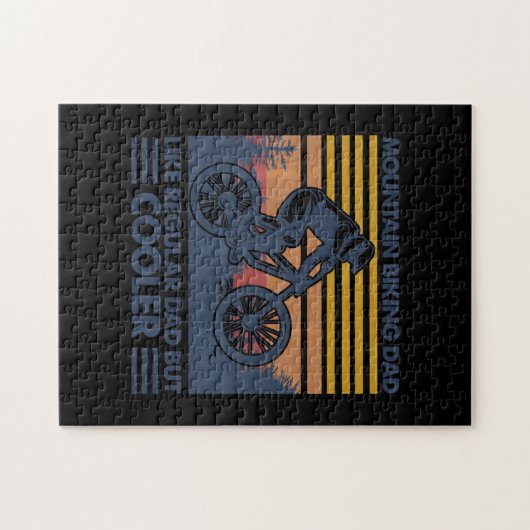 山のサイクリングパパ通常のパパのようだが ジグソーパズル (横)