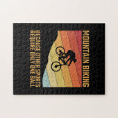 山のサイクリングマウンテンバイクmtbオフロード ジグソーパズル (横)