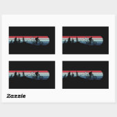 山のサイクリング愛好家 長方形シール (シート)