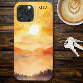 山のサンセットモノグラム iPhoneケース