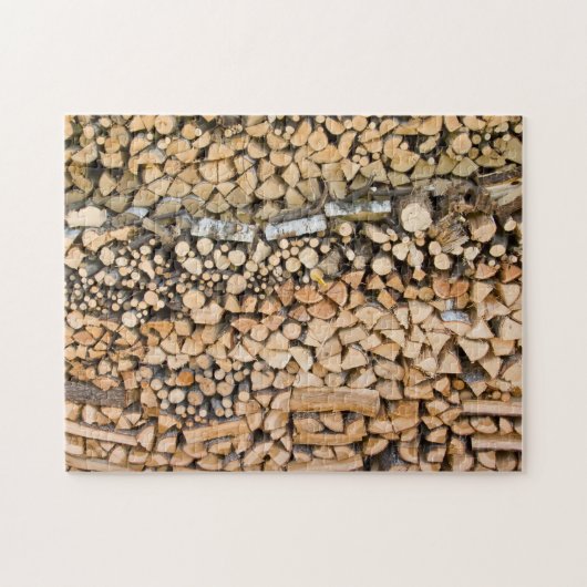 山のジグソーパズルの切り刻まれた木 ジグソーパズル (横)