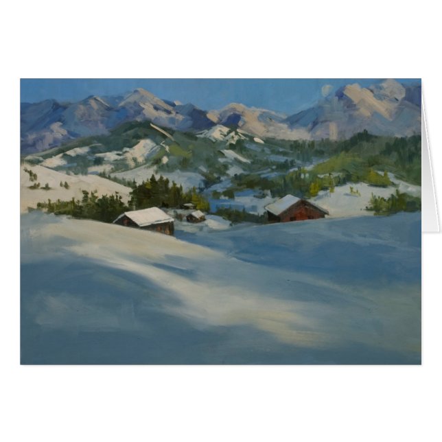 山のスキー小屋 (正面横)