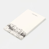 山のスケッチパーソナライズされた ポストイット (アングル)