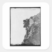 山のステッカーに登場する老人 スクエアシール (正面)