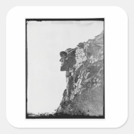 山のステッカーに登場する老人 スクエアシール