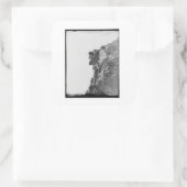 山のステッカーに登場する老人 スクエアシール (バッグ)