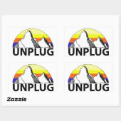 山のステッカーを外す 長方形シール (シート)