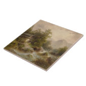 山のストリーム上のミル（アルバート・リーガー著） タイル (側面)