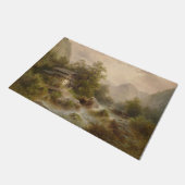 山のストリーム上のミル（アルバート・リーガー著） ドアマット (アングル)