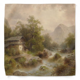 山のストリーム上のミル（アルバート・リーガー著） バンダナ